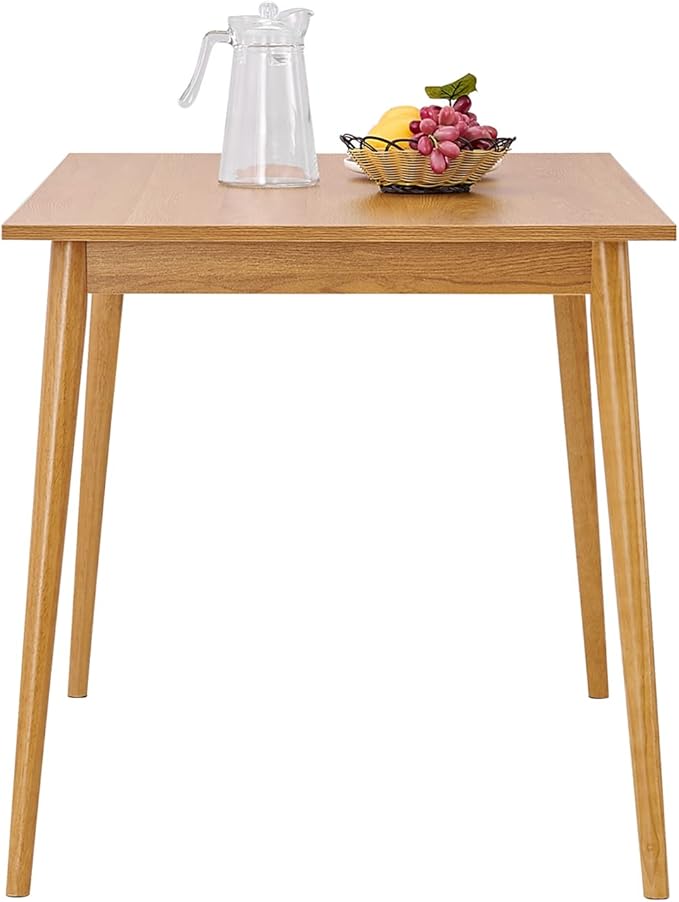 Panana Modern Dining Table 47 Inch Kitchen Table with Solid Wood Leg Oak Finish Dinner Table Dining Room Home Furniture Natural