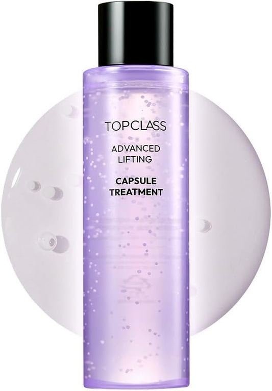 [CHARMZONE] Topclass Advanced Lifting Capsule Treatment 4.06oz (120ml) – Anti-Aging Collagen Essence for Firming & Moisturizing, 2-in-1 Toner & Emulsion, Korean Skincare