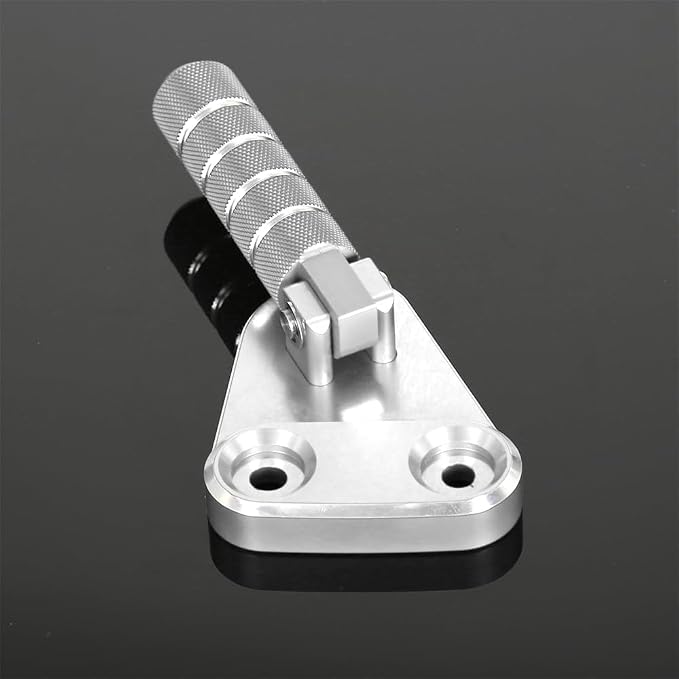 SUPER CUB C125 CNC Rear Folding Step Passenger Footrest Pedal Pegs Compatible with Super Cub 125 JA48 JA58 2018-2024 (Silver)