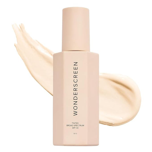 DIME Beauty Tinted Glow Wonderscreen SPF 30 - Mineral Tinted Moisturizer for Face with 19% Zinc Oxide, Skin-Enhancing Tone-Evening Sunscreen, Glow-Enhancing Tint, Vegan, Cruelty-Free, 50 g