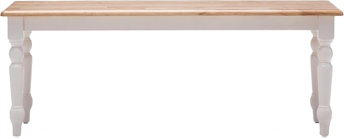 Boraam Windsor Farmhouse Dining Bench - Cream/Natural