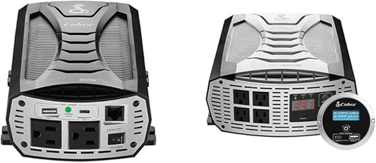 Cobra PURE SINE 400W Power Inverter and PRO 3000W Professional Grade Power Inverter Bundle