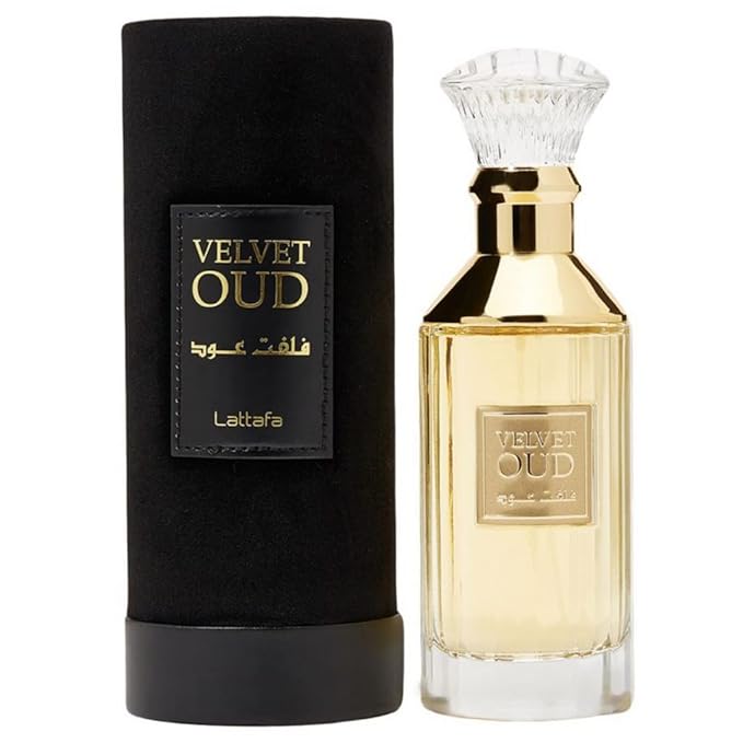 Lattafa Velvet Oud ユニセックス オードパルファム スプレー、3.4オンス (2個パック)