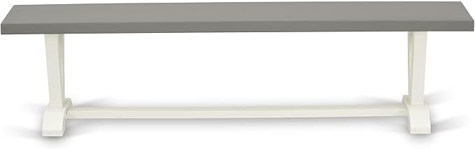 East West Furniture VB097 V-Style Dining Table Bench with Wooden Seat, 72x15x18 Inch, Multi-Color