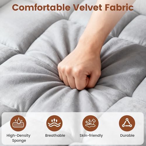 Sleeper Chair, Convertible Pull Out Chair Sleeper with Bracket and Cup Holder, Chairs Bed Sleepers with USB Ports for Adults, 3 in 1 Single Sofa Bed for Small Spaces, Living Room, Gray