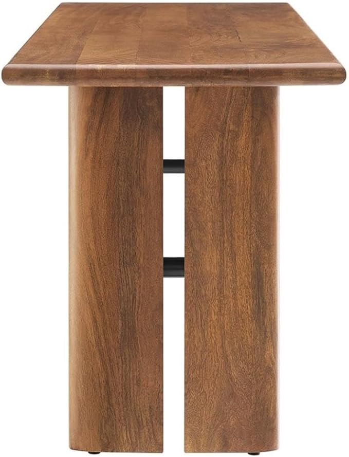 Modway EEI-6344-WAL Amistad 58" Wood Bench, Walnut