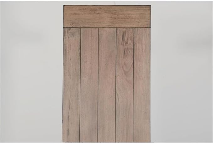 Pemberly Row Dining Set Wood, Rectangular in Off White (36" H x 75" W x 56" D) for Kitchen, Dining Room with Table, Reversable Benches, and Storage Space