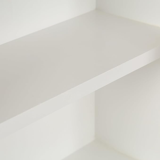 Kate and Laurel Arcott Modern Arch Wall Cabinet, 21 x 8 x 30, Natural Wood and White, Transitional Arched Cabinet for Use as Over-the-Toilet Storage or Living Room Storage Cabinet
