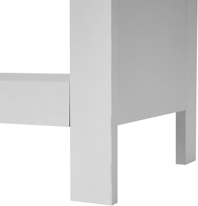 Gyger 43 Inches TV Stand,Mid Century Modern Entertainment Center with 4 Open Shelves Farmhouse TV Media Console Table for Living Room,Bedroom,Television Stand up to 50 Inches(White)