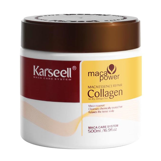Karseellコラーゲンヘアトリートメント ディープリペアコンディショニングアルガンオイルコラーゲンヘアマスクエッセンス 500ml 16.90oz 乾燥・ダメージヘア用 全髪質対応