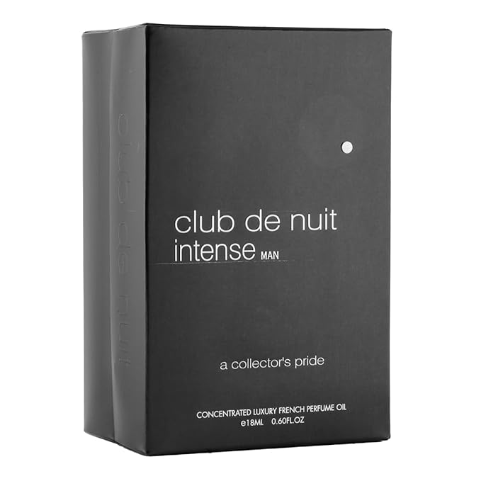 ARMAF Club De Nuit Intense Perfume Oil for Men - Bergamot, Rose, Musk and Vanilla Oil Perfume for Men, Perfumes Arab Para Hombres, Eau de Parfume Spray (18ml, 0.60oz)