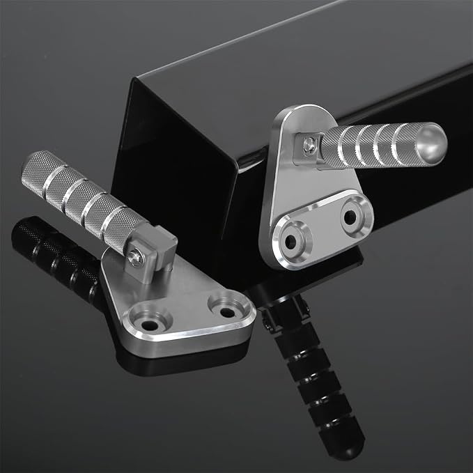 SUPER CUB C125 CNC Rear Folding Step Passenger Footrest Pedal Pegs Compatible with Super Cub 125 JA48 JA58 2018-2024 (Titanium)