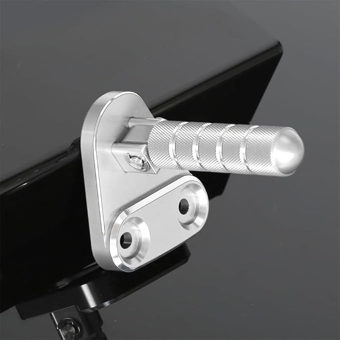 SUPER CUB C125 CNC Rear Folding Step Passenger Footrest Pedal Pegs Compatible with Super Cub 125 JA48 JA58 2018-2024 (Silver)