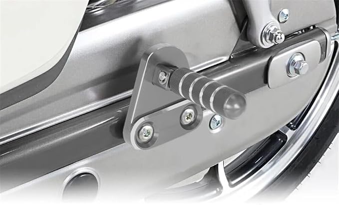 SUPER CUB C125 CNC Rear Folding Step Passenger Footrest Pedal Pegs Compatible with Super Cub 125 JA48 JA58 2018-2024 (Titanium)