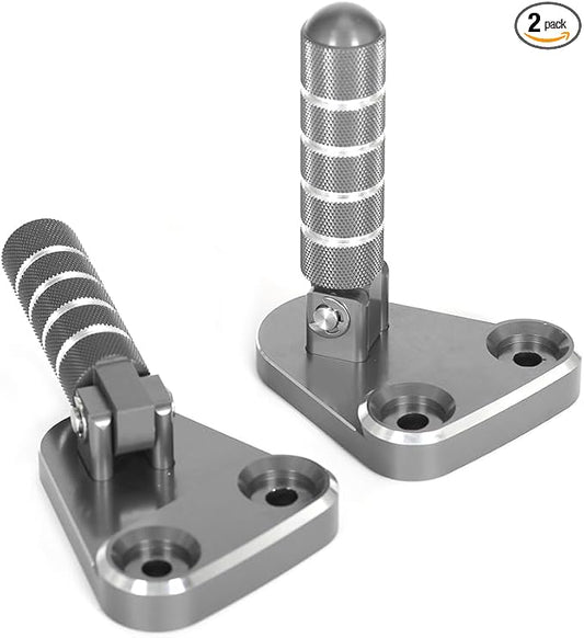 SUPER CUB C125 CNC Rear Folding Step Passenger Footrest Pedal Pegs Compatible with Super Cub 125 JA48 JA58 2018-2024 (Titanium)