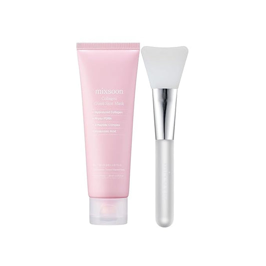 mixsoon Collagen Glass Skin Mask - Hydrating and Firming Collagen Wrapping Peel Off Mask, Low Molecular Face Mask, Radiant Smooth Finish for Glowing Skin 80ml / 2.71 fl.oz. Korean Glass Skin Care
