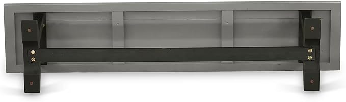 East West Furniture VB697 V-Style Dining Bench with Wood Seat, 72x15x18 Inch, Multi-Color