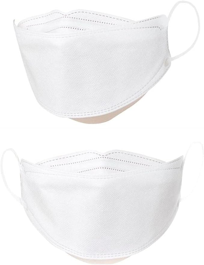 10 Pack, 4-Layers KF94 Certified Korean Face Mask (Made in Korea) (Kids, Children, Youth, Adults) [HappyLife] (Kids White)
