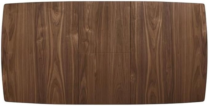MAKLAINE 6-Piece Wood Dining Room Set, Natural Walnut Finish, Gray Upholstered Seats, Solid Asian Hardwood, Mid-Century Modern Design, Includes Table, 4 Chairs, Bench, Family Dining Room Furniture