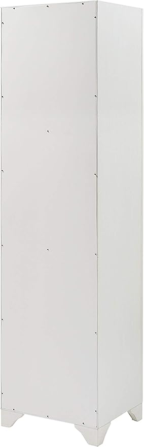 Crosley Furniture Tara Linen Storage Cabinet and Bathroom Organizer with a Drawer and Shelves, Vintage White