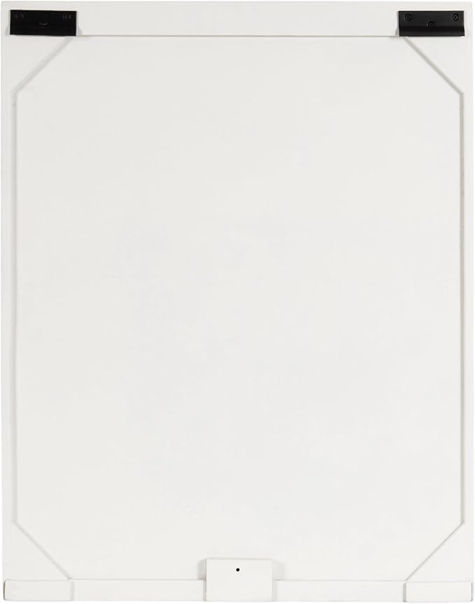 Kate and Laurel Mezzeta Decorative Coastal Two-Door Floating Bathroom Cabinet; 22 x 7 x 28; White; Decorative Over Toilet Storage Cabinet for Use as Bath Storage or Living Room Decor