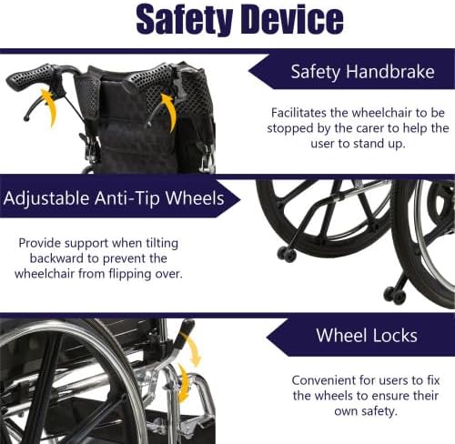Lightweight Foldable Manual Wheelchair for Adults with 20" Seat & 275 lbs Capacity - Front/Rear Locking Brakes, 24" Quick-Release PU Wheels, Removable Footrest (Silver)