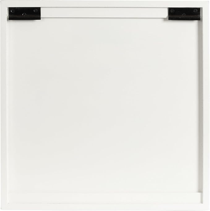 Kate and Laurel Saanvi Traditional Carved Wood Wall Cabinet; 20 x 6 x 20; White; Dimensional Over The Toilet Storage Cabinet for Bathroom Storage and Display