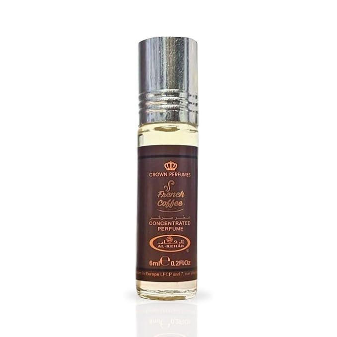Al-Rehab French Coffee Premium Arabian Perfume Oils for Women 6ML (0.2OZ) - Long Lasting Concentrated Perfume Oil with Rich, Alluring Women's Fragrance - Ideal For Daily Wear Or Special Occasions
