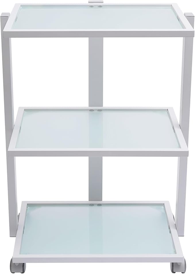 3 Tier Cart Rolling Storage Cart with 4 Universal Wheels Metal Glass Hair Beauty Salon Spa Treatment Serving Cart Bar Dining Room Kitchen Tea Wine Holder Display Serving Cart Furniture Home