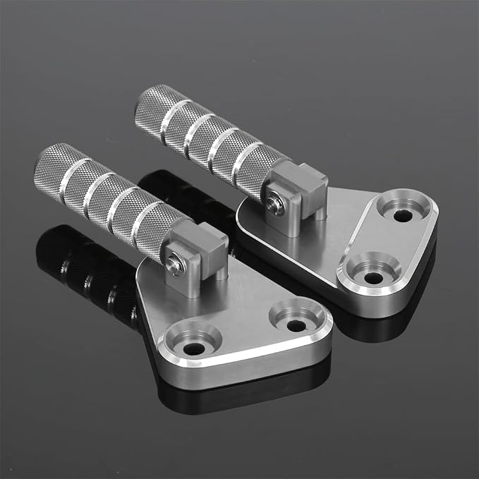 SUPER CUB C125 CNC Rear Folding Step Passenger Footrest Pedal Pegs Compatible with Super Cub 125 JA48 JA58 2018-2024 (Titanium)
