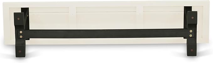 East West Furniture VB627 V-Style Mid Century Modern Dining Bench with Wooden Seat, 72x15x18 Inch, Multi-Color