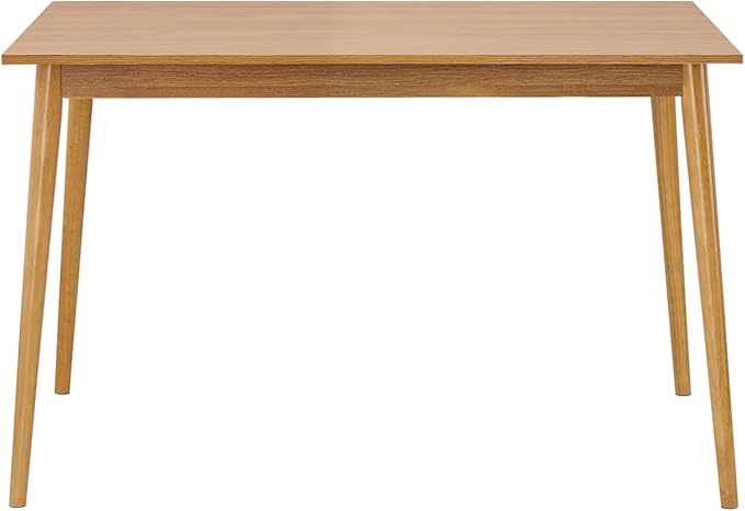 Panana Modern Dining Table 47 Inch Kitchen Table with Solid Wood Leg Oak Finish Dinner Table Dining Room Home Furniture Natural