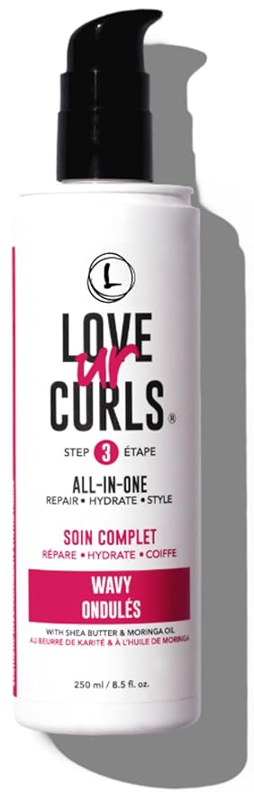 Love Ur Curls LUS Brands オールインワンスタイラー 天然ウェーブヘア用 8.5オンス - 1ステップで補修、保湿、スタイリング - ベタつかず、ゴワつかないヘアケア シアバターとモリンガ配合 | 補修、保湿、ゴワつかず、ベタつかない