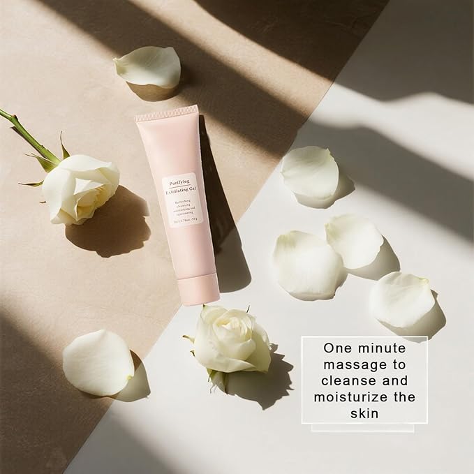 Purifying Exfoliating Gel Gentle Exfoliating Gel for Face Facial - Exfoliatings Gels Scrub Gentle Exfoliatings Facial Cleanser for All Skin Types (2 PCS)