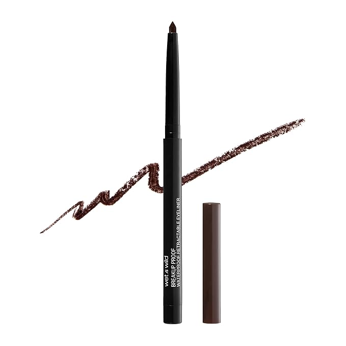 wet n wild メガラスト ブレイクアッププルーフ ウォータープルーフ リトラクタブルジェルアイライナー - 超高発色 16時間持続、にじみにくいサテンフィニッシュ処方、クルエルティフリー＆ヴィーガン - ダークブラウン