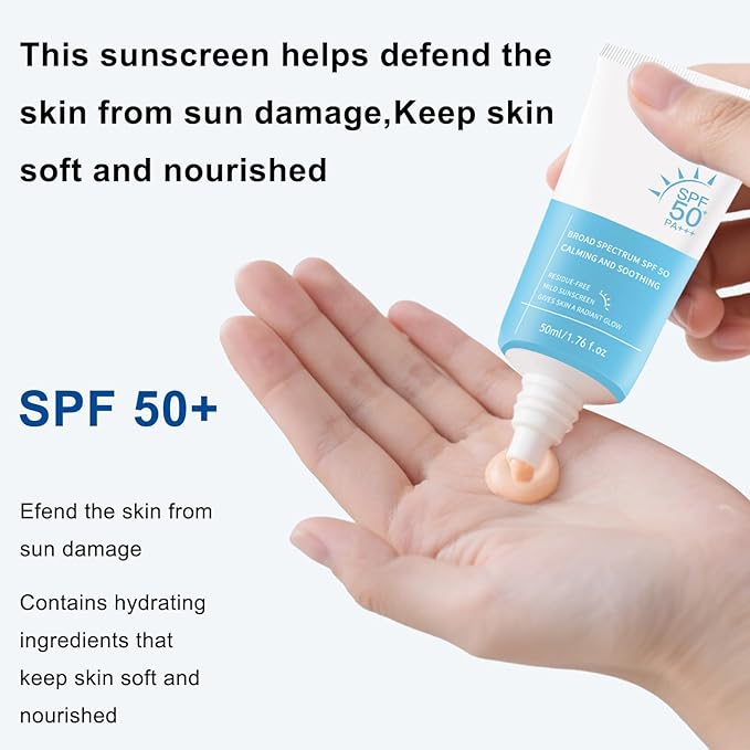 Heartleaf Korean Sunscreen for Face SPF 50+, Silky Moisture Tinted Sun Essence, Broad Spectrum UVA/UVB Protection, Lightweight & Non-Greasy, No White Cast, 50ml (1PC)