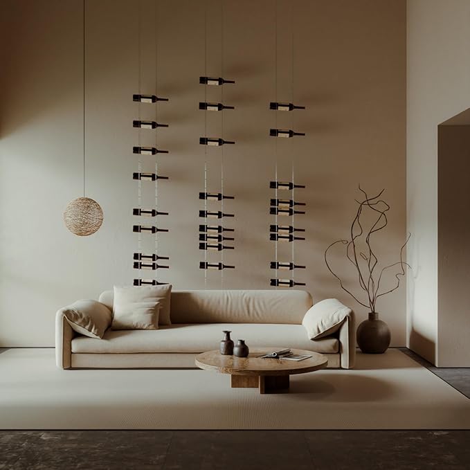 Cable Wine Racking System - Floor to Ceiling Wine Storage by Wine Stash