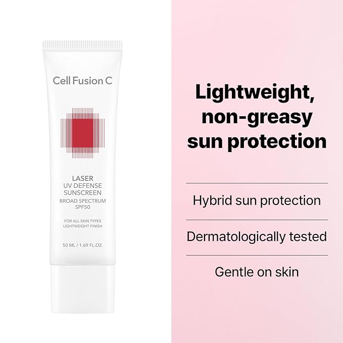 Cell Fusion C Laser UV Defense Sunscreen SPF 50, PDRN Sunscreen, Lightweight & Soft Matt Finish, Oxybenzone Free, Korean Skin Care, 50ml / 1.69 fl.oz