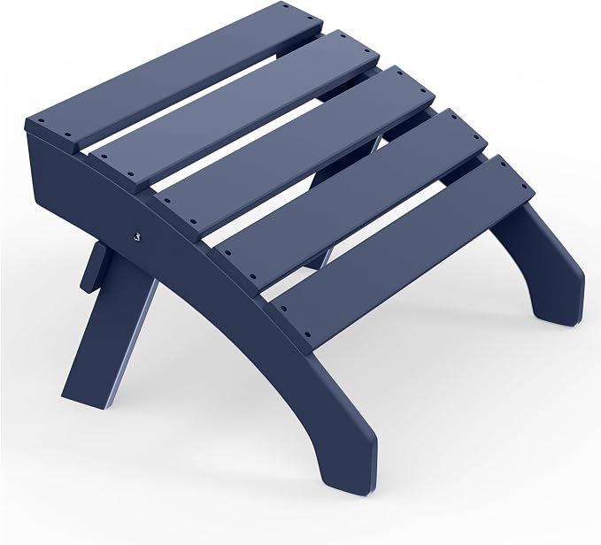 Costaelm Adirondack Chair Footrest, Patio Footstool, Ottoman Outdoor Foot Rest for Patio Waterproof, Adirondack Ottoman Patio Footstool, Navy Blue
