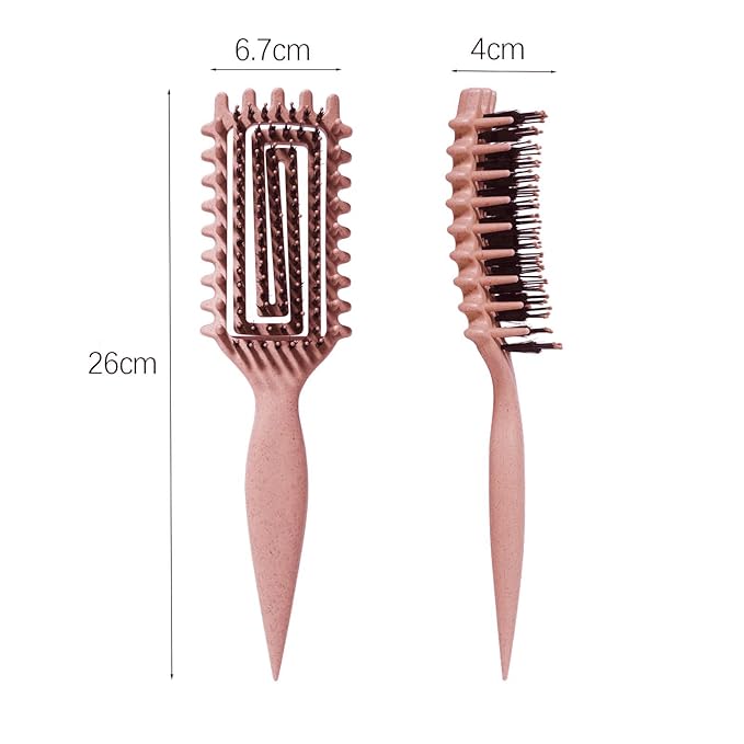 Curly Hair Brush Candybrush Curl Defining Brush for Detangling Shaping and Defining Curls for Women, Men, Wet & Dry Hair (Matte Pink)