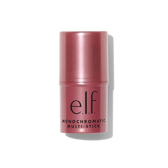 e.l.f. Monochromatic Multi Stick, Travel-Sized Luxuriously Creamy & Blendable Color For Eyes, Lips & Cheeks, Vegan & Cruelty-Free, Luminous Berry, 0.17 Oz