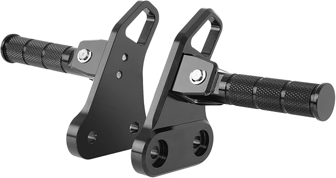 Motorcycle Passenger Footpegs C125 Aluminum Foldable Foot Pegs Rear Footrest Pedals Bracket for Honda Super Cub C125 C 125 JA48 JA58 JA71 2018-2025 (Black)