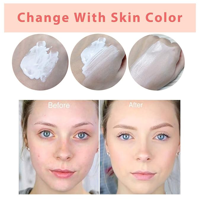 TLM Colour Changing Liquid Foundation Hides Wrinkles & Lines, BB Cream Makeup Base Concealer Cover Moisturizing Fluid for all Skin Tone SPF15, Pack of 2