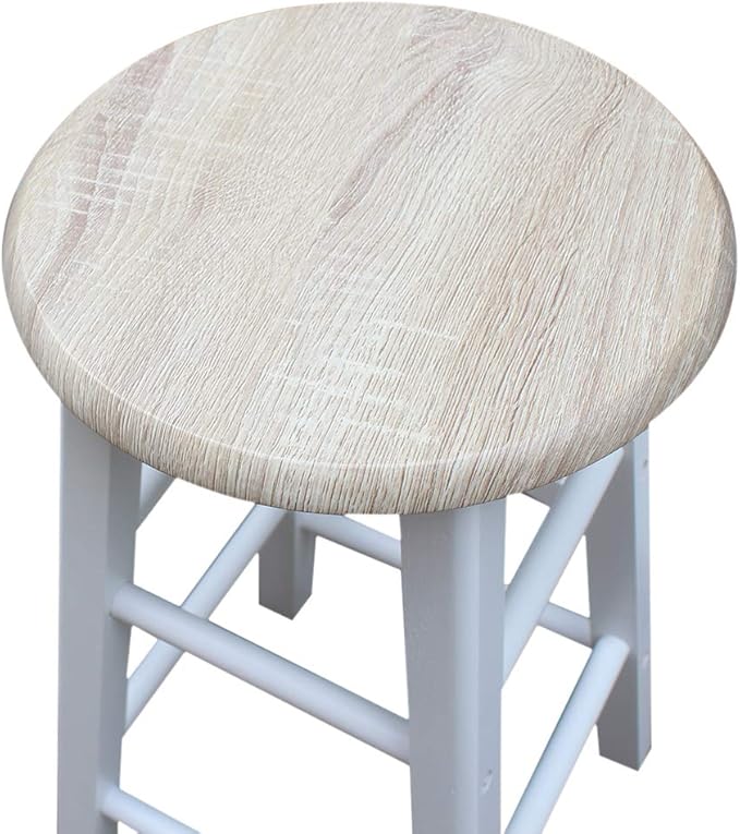 FCH Drop Leaf Dining Table with Chair Sets for Small Kitchen 3 PCS Wooden Kitchen Trolley Cart with Wheels 2 Round Bar Stools and 2 Drawers for 2 Person
