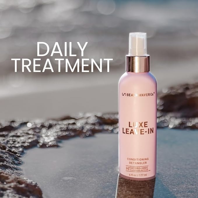 The Beachwaver Co. Luxe Leave-In Conditioning Detangler - Full Size (6 Fl Oz) | Leave-In Treatment to Hydrate, Smooth, & Strengthen w/HiX Vegan Bond Multipliers | Bali Beach Night Fragrance