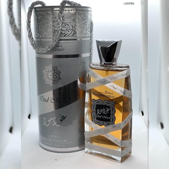 Lattafa Oud Mood Reminiscence for Unisex Eau de Parfum Spray, 3.4 Ounce (Pack of 2)