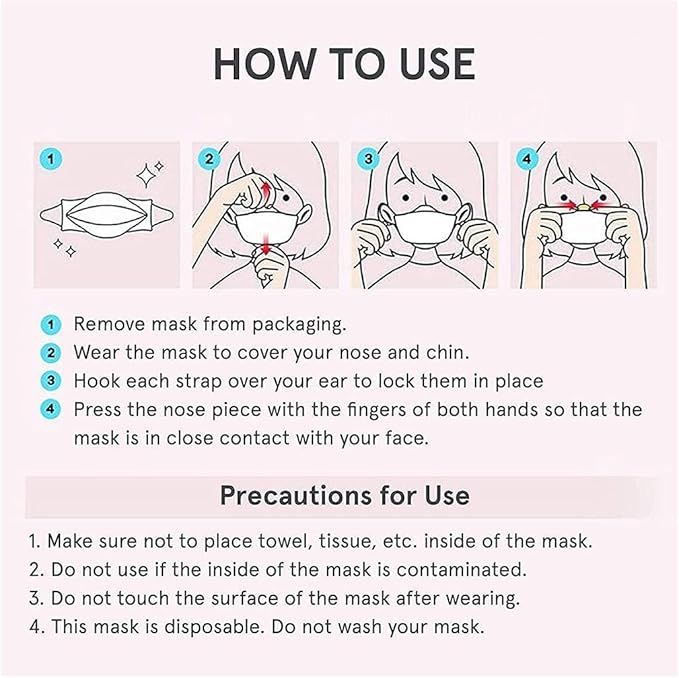 グッドマナー KF94 保護フェイス安全マスク (白) 20枚入 韓国製