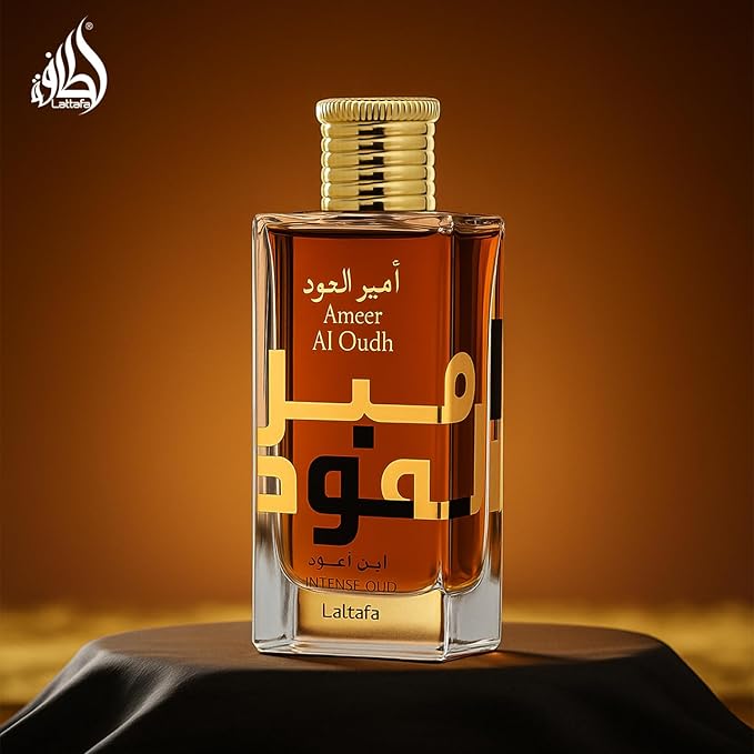 Lattafa Ameer Al Oud Intense Oud for Unisex Eau de Parfum Spray, 3.4 Ounce