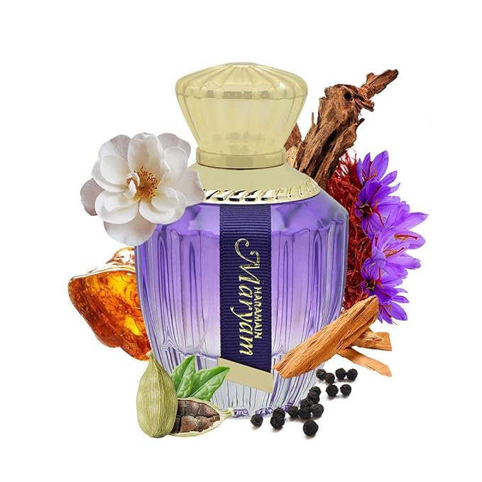 Al Haramain Maryam - Arabian Perfume for Women - Long Lasting Floral Fragrance with Notes of Cardamom, Saffron, Sandalwood, Musk & Amber - Arabic Eau de Parfum - 3.33 oz EDP Spray