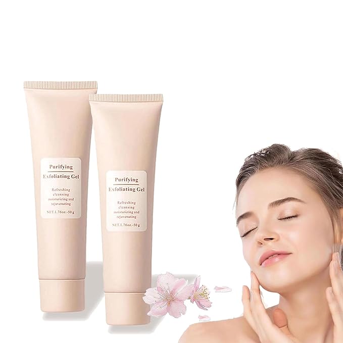 Purifying Exfoliating Gel Gentle Exfoliating Gel for Face Facial - Exfoliatings Gels Scrub Gentle Exfoliatings Facial Cleanser for All Skin Types (2 PCS)